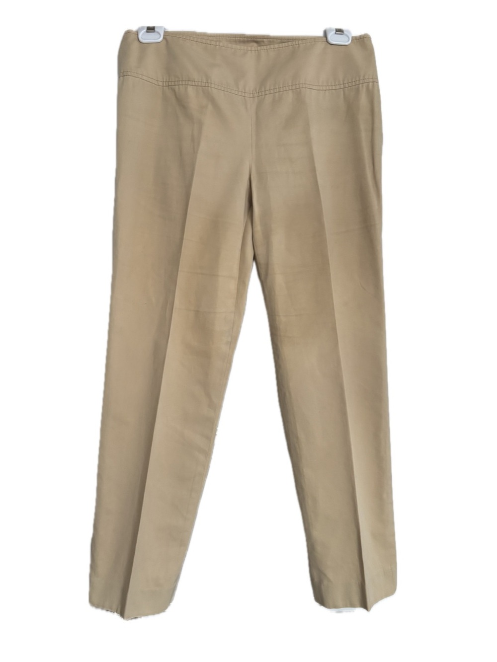 Loewe Flat Front Side Zip High Rise Cotton Khaki Chino Pants Vintage Size 42